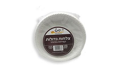 צלחות גדולות קשיחות
"9 חד פעמי