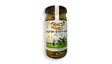 זיתים ירוקים נטולי 370 גרם גלעין תבואות, אורגני
