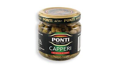 צלפים בחומץ בן יין לבן
 95 גרם PONTI, טבעי